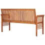 3-Sitzer-Gartenbank mit massivem Akazienholzkissen 150 cm von vidaXL, Gartenbänke - Ref: Foro24-45968, Preis: 211,07 €, Rabat...