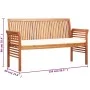 3-Sitzer-Gartenbank mit massivem Akazienholzkissen 150 cm von vidaXL, Gartenbänke - Ref: Foro24-45968, Preis: 212,49 €, Rabat...