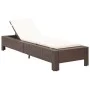 Liege mit braunem synthetischem Rattankissen von vidaXL, Liegen - Ref: Foro24-46235, Preis: 162,52 €, Rabatt: %