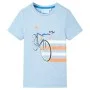 Camiseta infantil azul suave melange 140 de , Camisetas para niños - Ref: Foro24-12033, Precio: 9,39 €, Descuento: %