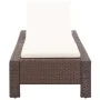 Liege mit braunem synthetischem Rattankissen von vidaXL, Liegen - Ref: Foro24-46235, Preis: 162,52 €, Rabatt: %