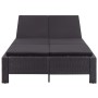 Tumbona para 2 personas con cojín ratán sintético negro de vidaXL, Camas para exteriores - Ref: Foro24-46241, Precio: 485,65 ...