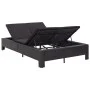 Sun lounger for 2 people with black synthetic rattan cushion. by vidaXL, Outdoor beds - Ref: Foro24-46241, Price: 478,02 €, D...