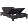 Tumbona para 2 personas con cojín ratán sintético negro de vidaXL, Camas para exteriores - Ref: Foro24-46241, Precio: 485,65 ...