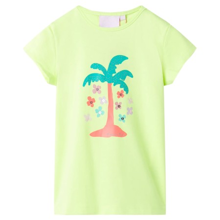 Camiseta infantil amarillo fluorescente 128 de , Camisetas para niños - Ref: Foro24-11292, Precio: 8,20 €, Descuento: %