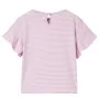Camiseta infantil con mangas de volantes lila 128 de , Camisetas para niños - Ref: Foro24-11537, Precio: 8,45 €, Descuento: %