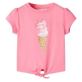 Leuchtend fluoreszierendes rosafarbenes Kinder-T-Shirt 128 von , Kinder-T-Shirts - Ref: Foro24-11252, Preis: 8,24 €, Rabatt: %