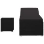 Garden lounger with cushion and black synthetic rattan table by vidaXL, Loungers - Ref: Foro24-46228, Price: 160,28 €, Discou...