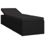 Garden lounger with cushion and black synthetic rattan table by vidaXL, Loungers - Ref: Foro24-46228, Price: 163,12 €, Discou...