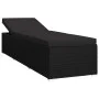 Garden lounger with cushion and black synthetic rattan table by vidaXL, Loungers - Ref: Foro24-46228, Price: 160,28 €, Discou...