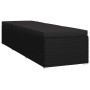 Garden lounger with cushion and black synthetic rattan table by vidaXL, Loungers - Ref: Foro24-46228, Price: 163,12 €, Discou...