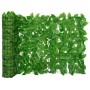 Pantalla de balcón de hojas verde 200x75 cm