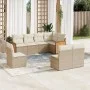 Garden sofa set with beige cushions 8 pcs PE rattan by , Garden sets - Ref: Foro24-3260126, Price: 559,30 €, Discount: %