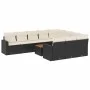 Set de sofás de jardín 11 pzas y cojines ratán sintético negro de , Sofás modulares de exterior - Ref: Foro24-3224299, Precio...