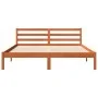 Solid wax brown pine wood bed frame 120x200 cm by , Beds and slatted bases - Ref: Foro24-844149, Price: 142,53 €, Discount: %