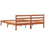 Bettgestell aus massivem, wachsbraunem Kiefernholz, 120 x 200 cm von , Betten und Lattenroste - Ref: Foro24-844149, Preis: 14...