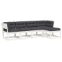 5-teiliges Gartensofa-Set mit Kissen aus massivem weißem Kiefernholz von , Gartensets - Ref: Foro24-3217006, Preis: 554,31 €,...
