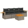 Garden sofa set with cushions 5 pieces gray synthetic rattan by , Garden sets - Ref: Foro24-3259022, Price: 309,55 €, Discoun...
