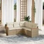 Garden sofa set with cushions 5 pieces beige synthetic rattan by , Garden sets - Ref: Foro24-3258362, Price: 368,22 €, Discou...