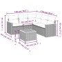 Gartensofa-Set mit Kissen, 6-teilig, beiges synthetisches Rattan von , Gartensets - Ref: Foro24-3258369, Preis: 406,94 €, Rab...