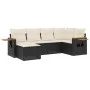 Set de sofás de jardín 6 piezas y cojines ratán sintético negro de , Conjuntos de jardín - Ref: Foro24-3259417, Precio: 380,6...