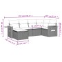 6-piece garden sofa set and black synthetic rattan cushions by , Garden sets - Ref: Foro24-3259417, Price: 387,30 €, Discount: %