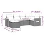 6-piece garden sofa set and black synthetic rattan cushions by , Garden sets - Ref: Foro24-3259417, Price: 380,67 €, Discount: %