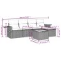 6-piece garden sofa set and black synthetic rattan cushions by , Garden sets - Ref: Foro24-3252432, Price: 413,14 €, Discount: %