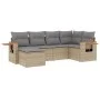 Garden sofa set with cushions 6 pieces beige synthetic rattan by , Garden sets - Ref: Foro24-3259420, Price: 409,33 €, Discou...