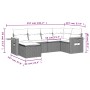 Garden sofa set with cushions 6 pieces beige synthetic rattan by , Garden sets - Ref: Foro24-3259420, Price: 423,09 €, Discou...