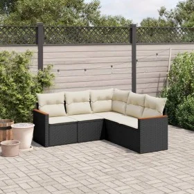5-teiliges Gartenmöbel-Set und schwarze synthetische Rattankissen von , Gartensets - Ref: Foro24-3258360, Preis: 316,12 €, Ra...