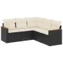 Set de muebles de jardín 5 pzas y cojines ratán sintético negro de , Conjuntos de jardín - Ref: Foro24-3258360, Precio: 317,1...
