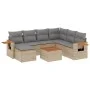Gartensofa-Set mit beigen Kissen 8 Stück PE-Rattan von , Gartensets - Ref: Foro24-3259455, Preis: 492,32 €, Rabatt: %