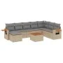 9-teiliges Gartensofa-Set mit beigen synthetischen Rattankissen von , Gartensets - Ref: Foro24-3259497, Preis: 544,04 €, Raba...