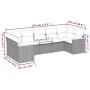 7-teiliges Gartensofa-Set und beigefarbene synthetische Rattankissen von , Gartensets - Ref: Foro24-3258671, Preis: 464,04 €,...