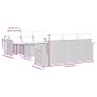 7-teiliges Gartensofa-Set mit grauen PE-Rattan-Kissen von , Gartensets - Ref: Foro24-3259036, Preis: 487,81 €, Rabatt: %