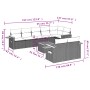9-teiliges Gartensofa-Set mit beigen synthetischen Rattankissen von , Gartensets - Ref: Foro24-3259398, Preis: 663,75 €, Raba...