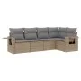 Garden sofa set with cushions 5 pieces beige synthetic rattan by , Garden sets - Ref: Foro24-3252466, Price: 373,41 €, Discou...