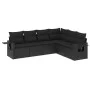 6-piece garden sofa set and black synthetic rattan cushions by , Garden sets - Ref: Foro24-3252542, Price: 438,46 €, Discount: %