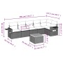 7-teiliges Gartensofa-Set mit grauen PE-Rattan-Kissen von , Gartensets - Ref: Foro24-3256907, Preis: 451,72 €, Rabatt: %
