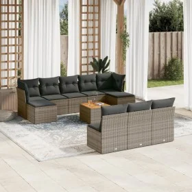 11-teiliges Gartensofa-Set und graue synthetische Rattankissen von , Gartensets - Ref: Foro24-3223869, Preis: 565,77 €, Rabat...