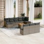 11-teiliges Gartensofa-Set und graue synthetische Rattankissen von , Gartensets - Ref: Foro24-3223869, Preis: 572,90 €, Rabat...