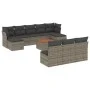11-piece garden sofa set and gray synthetic rattan cushions by , Garden sets - Ref: Foro24-3223869, Price: 565,77 €, Discount: %