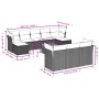 11-piece garden sofa set and gray synthetic rattan cushions by , Garden sets - Ref: Foro24-3223883, Price: 603,40 €, Discount: %