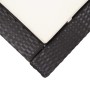 Sun lounger with black synthetic rattan cushion by vidaXL, Loungers - Ref: Foro24-46234, Price: 151,27 €, Discount: %