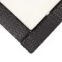 Tumbona con cojín de ratán sintético negro de vidaXL, Tumbonas - Ref: Foro24-46234, Precio: 149,29 €, Descuento: %