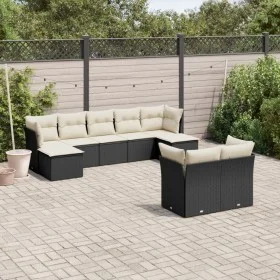 8-piece garden sofa set and black synthetic rattan cushions by , Garden sets - Ref: Foro24-3250145, Price: 532,00 €, Discount: %