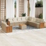 12-piece garden sofa set and brown synthetic rattan cushions by , Garden sets - Ref: Foro24-3260217, Price: 831,91 €, Discoun...