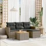 Garden sofa set with cushions 5 pieces gray synthetic rattan by , Garden sets - Ref: Foro24-3258315, Price: 283,59 €, Discoun...