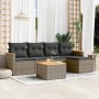 6-teiliges Gartenmöbel-Set und graue synthetische Rattankissen von , Gartensets - Ref: Foro24-3258329, Preis: 340,46 €, Rabat...